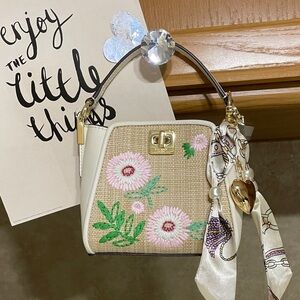 Kate Spade Beige Floral Mini Bag